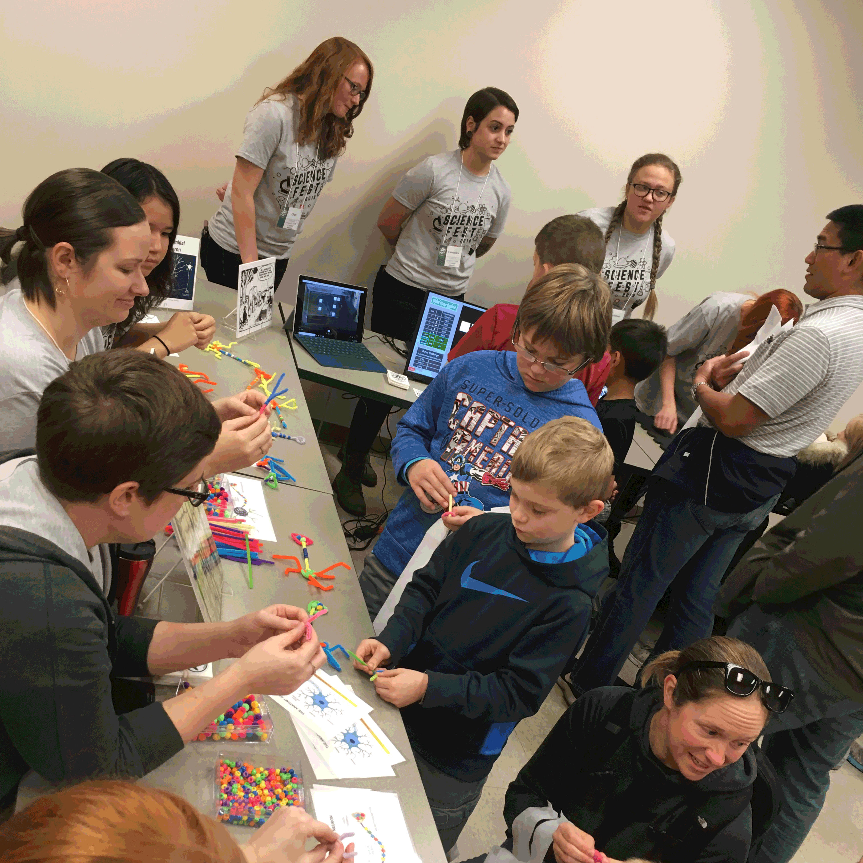 CISAB Volunteers and visitors during Science fest 2018